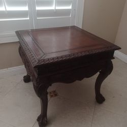 Solid Wood Sturdy Elegant Side Table Good Condition 