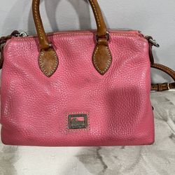 Dooney & Burke Leather Small Salmon Bag With Adjustable Strap