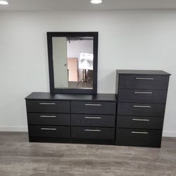 Dresser Whit Mirror And Chest - Cómoda Con Espejo Y Gavetero 