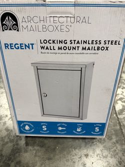 Architectural Mailboxes Regent Silver, Small, Steel, Locking, Wall Mount Mailbox