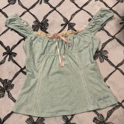 Chloe Elizabeth baby doll top in blue