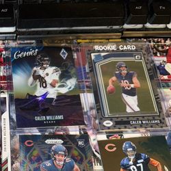Caleb Williams 2025 Panini Phoenix Genies Case Hit, 2024 Donruss Optic - Caleb Williams Star Emoji Parallel #201 Rated Rookie (RC), And Bears RCs,  