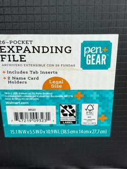 Folder Pen+Gear 26-Pocket Expanding File Legal Size