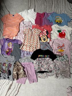 5T toddler girl bundle of 24 summer girl clothing pieces