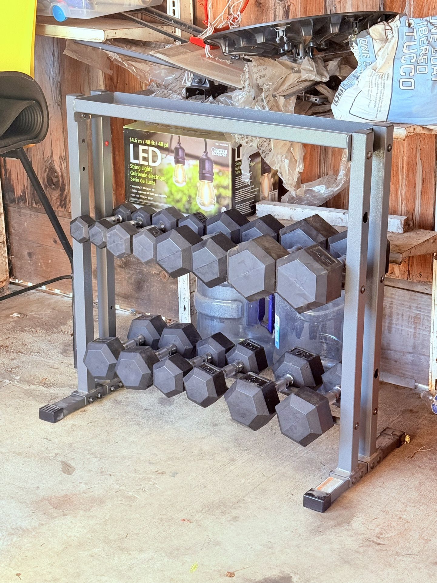 Dumbbells set with rack