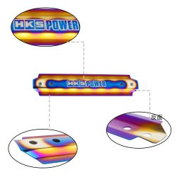 Brand New UNIVERSAL HKS Power Titanium Aluminum Car Battery Tie Down Mount Bracket Brace Bar