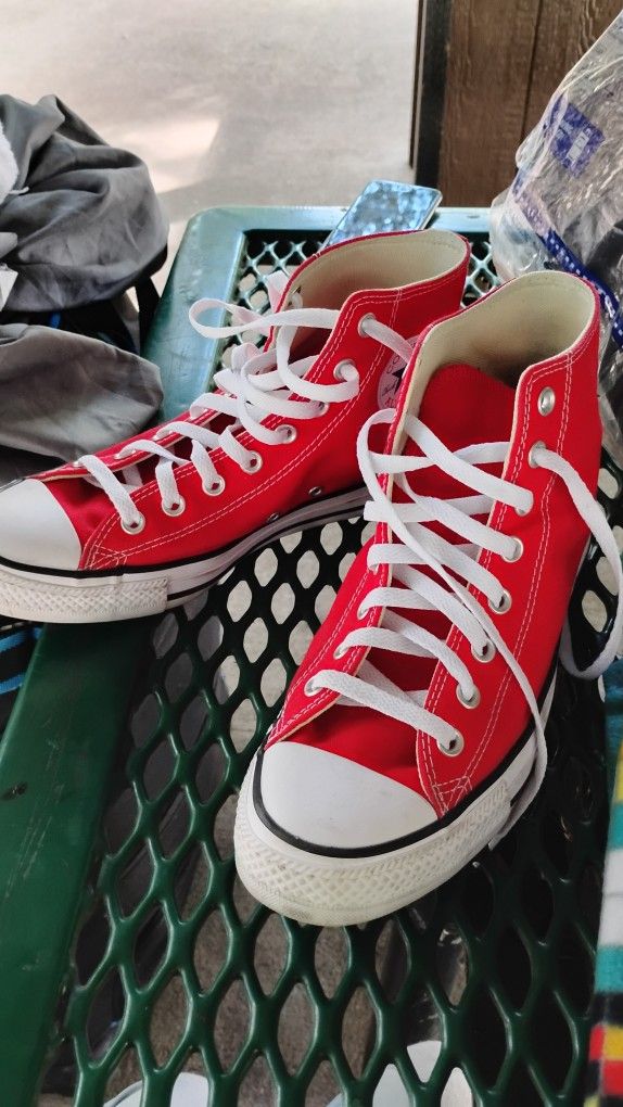 Red High top Converse Men's Size 8.5