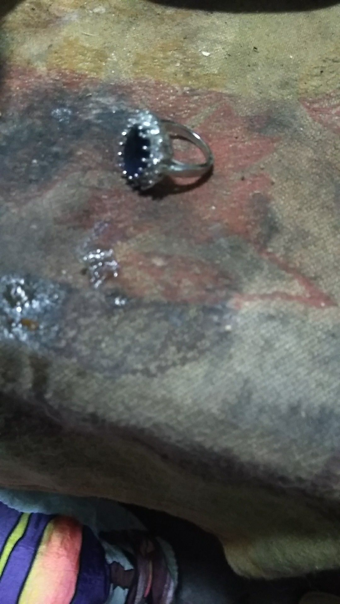 Sapphire ring sterling silver