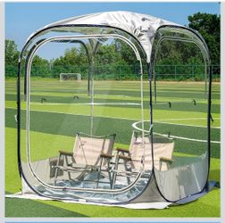 Pop Up Weather Tent 5x5 FT Outdoor Shelter Fishing Sports Clear