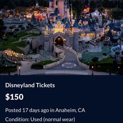  Disneyland Ticket 