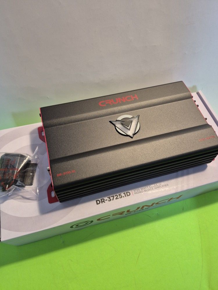 CRUNCH 3725 WATTS MONOBLOCK 1 OHM STABLE BUILT IN CROSSOVER WITH BASS CONTROL CAR AMPLIFIER ( BRAND NEW PRICE IS LOWEST INSTALL NOT AVAILABLE )