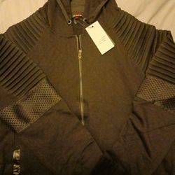 Black Zip Up Hooded Jackets