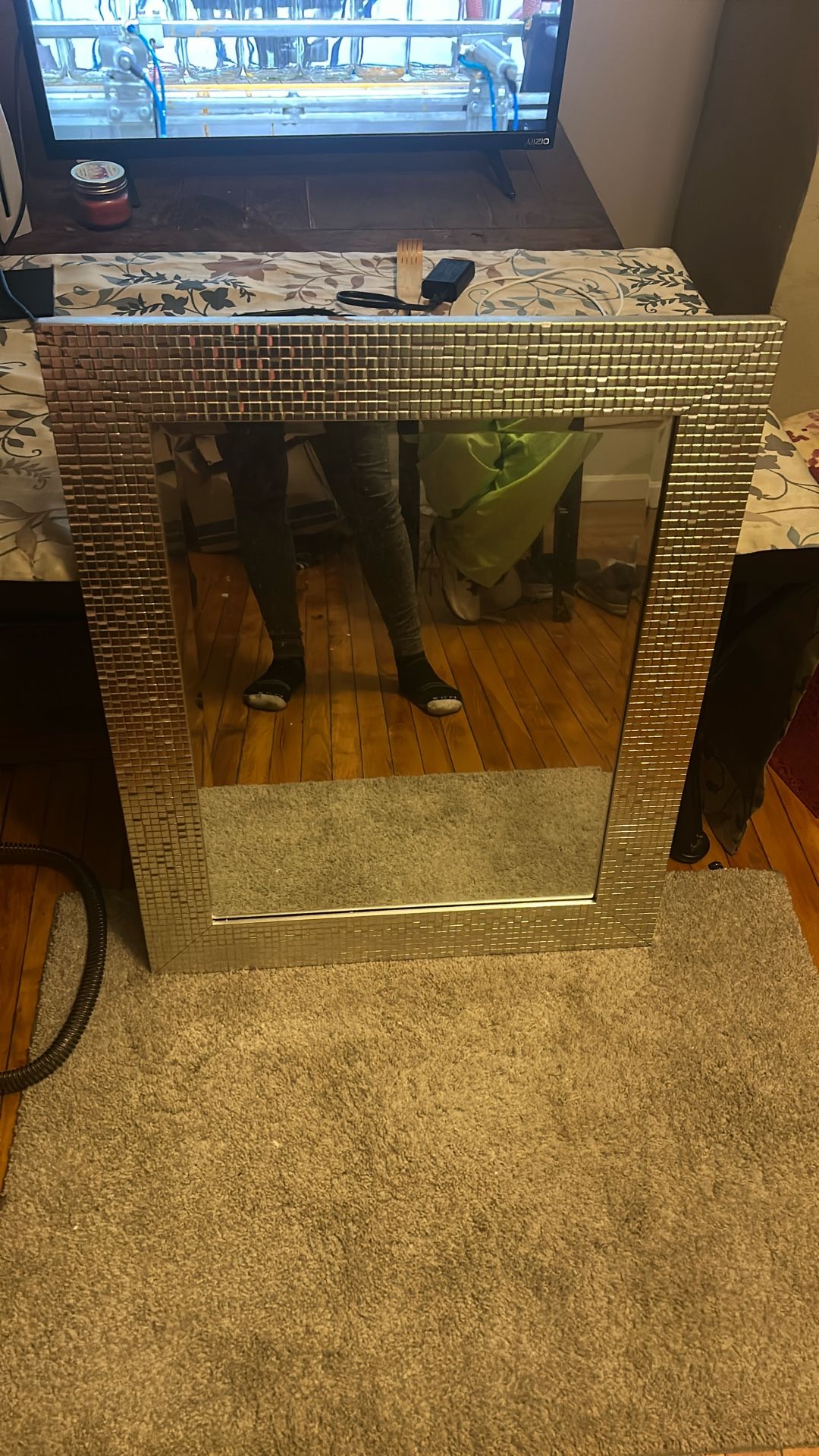 Mirror, Historical Painting On Plates, Craft Desk