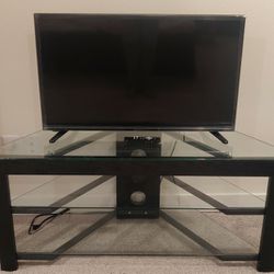 Sharp Roku Tv, Black Color, 32 Inch And Tv Stand 