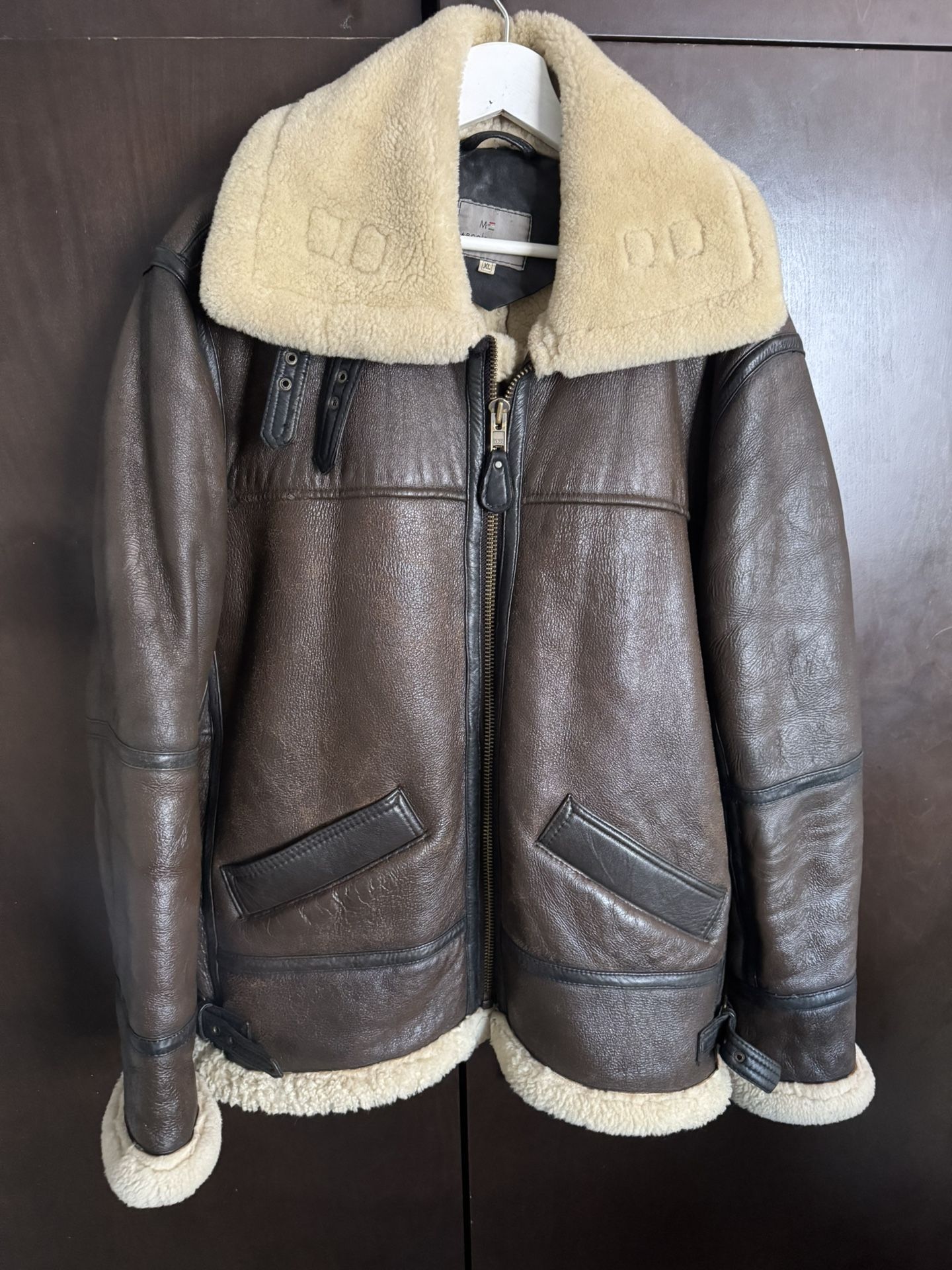 B3 Bomber Leather Shearling Jacket