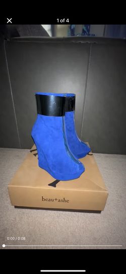 Women Blue Wedges 