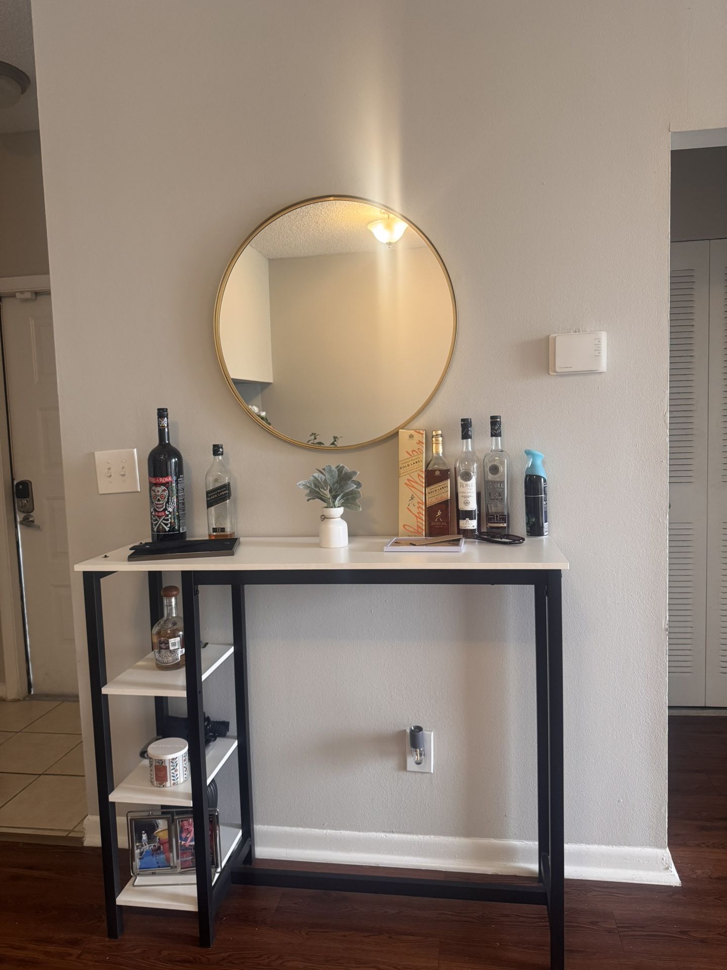 Bar Table, Chairs And Mirror