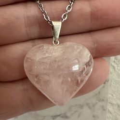New, Beautiful Rose Quartz Necklace. Great Mother’s Day Gift. Gift Bag Included.