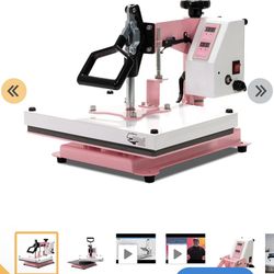 NEW HeatPressNation CraftPro 12" x 15" Swing Away Crafting Transfer Machine : Pink