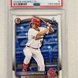 JJ Wetherholt Baseball Card 