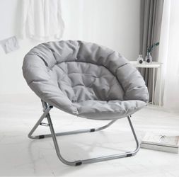 Urban Lifestyle Canvas Oversized Polycanvas Saucer Chair, Grey Product Images and Videos (AI Generated Alt Text)