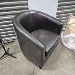 small lether chair. lightweight.