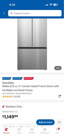 Midea 22.5 cu ft French Door with ice maker
