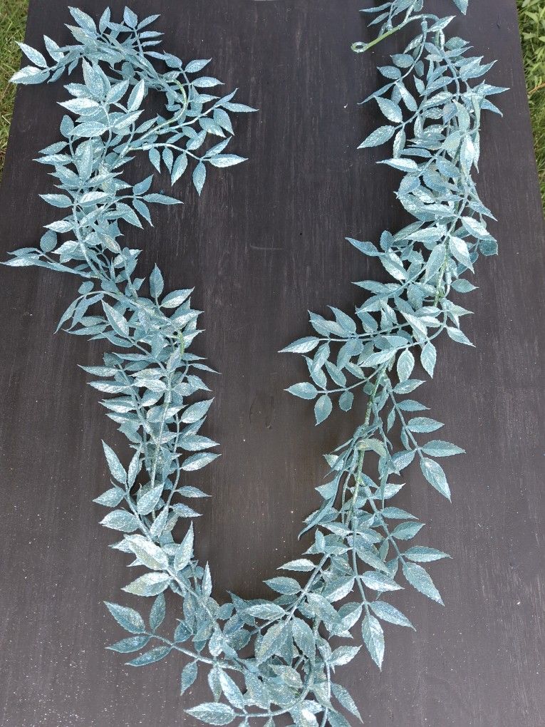 Blue Glitter 6 FT Artifical Garland (6 Total)
