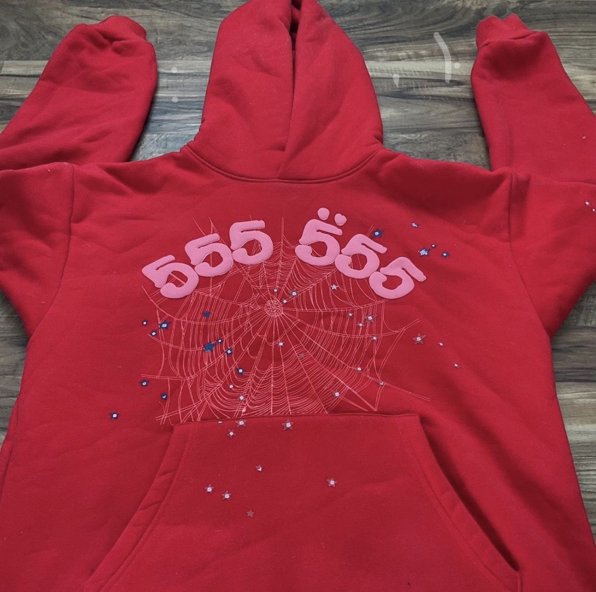 Medium, Sp5der Worldwide Red Angel Number 555, Never Worn, Recently Bought, And Perfect Condition 