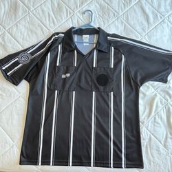 Official Soccer Referee Jersey - Black XL