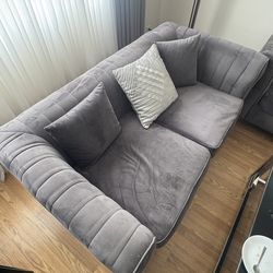 Sofa set Silver very clean