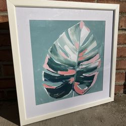 Framed Canvas Leaf Wall Art