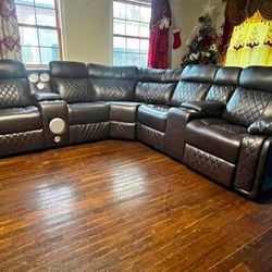 Brand New Sectional – Bluetooth Audio, LED Lighting, Power Recliners $1399
