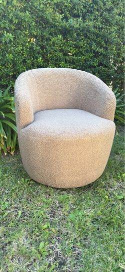 Boucle Barrel Accent Chair