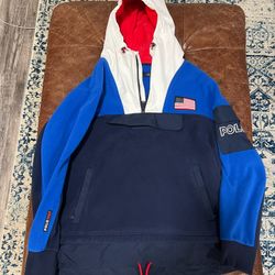 Mens Ralph Lauren Hooded Fleece Size M