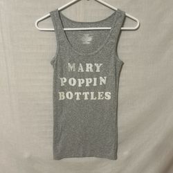 Gray Sleeveless Top with Fun Print