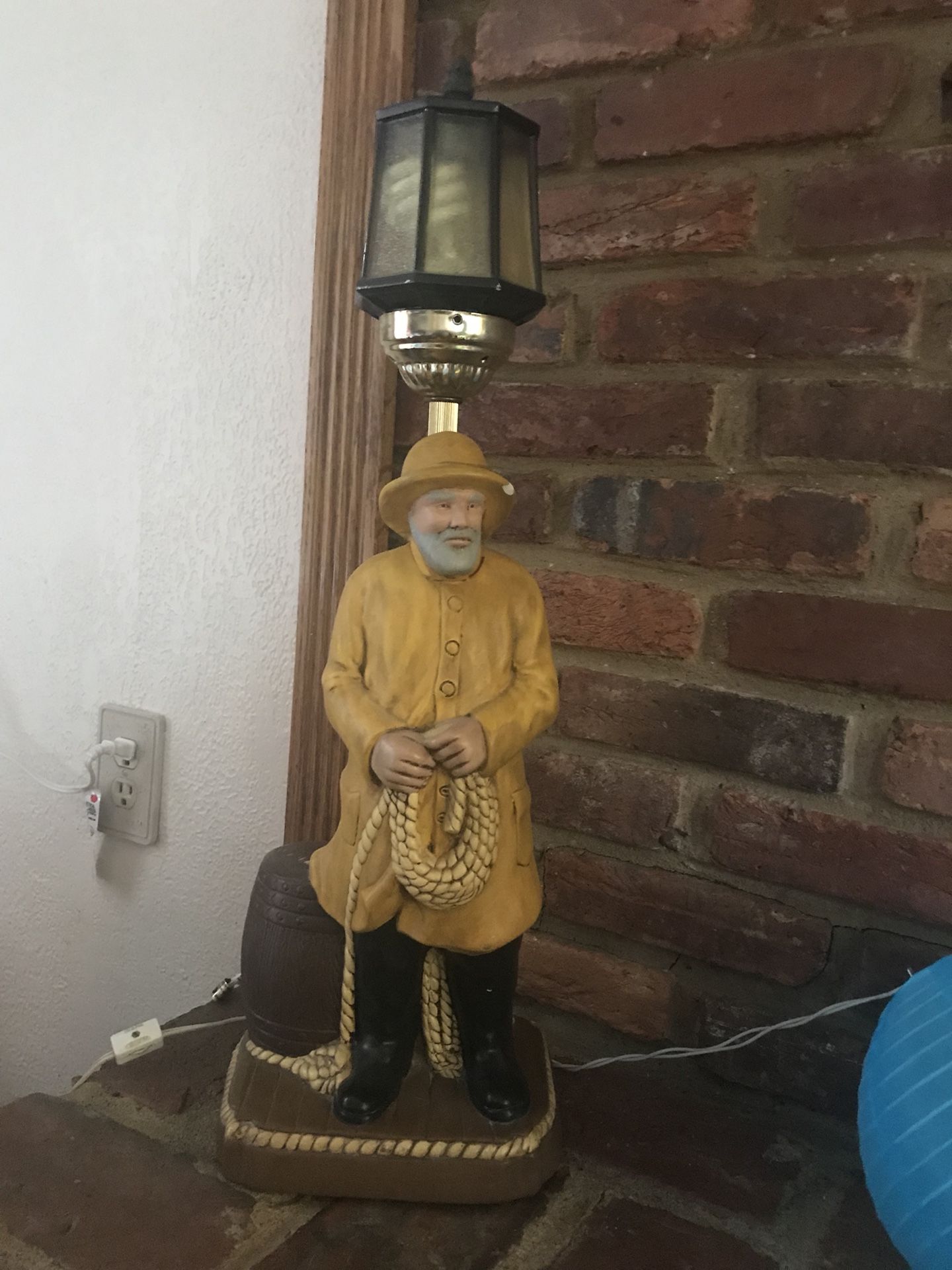 Vintage fisherman lamp
