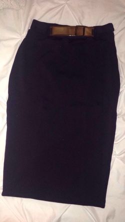 Navy blue pencil skirt