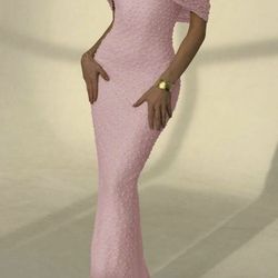 Long pink elegant dress