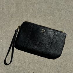 Lodis Black Leather Wristlet Wallet Purse Nice!!!!
