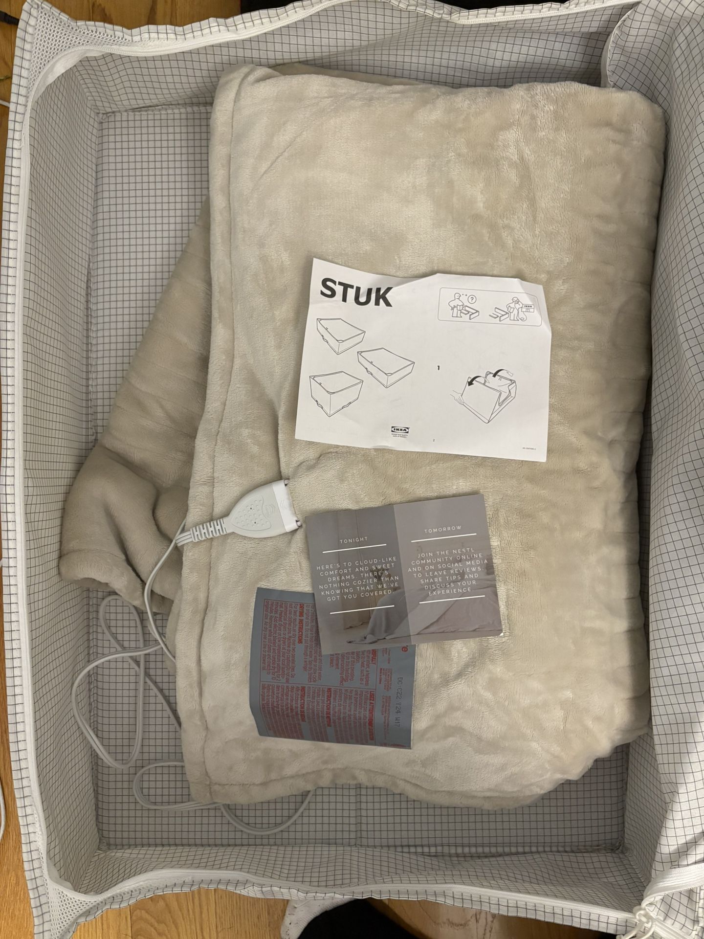 IKEA STUK Electric blanket