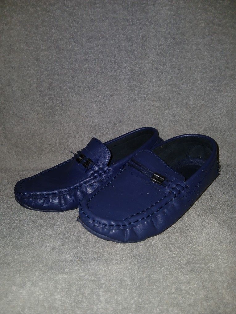 Big Boys Dark Blue Loafers