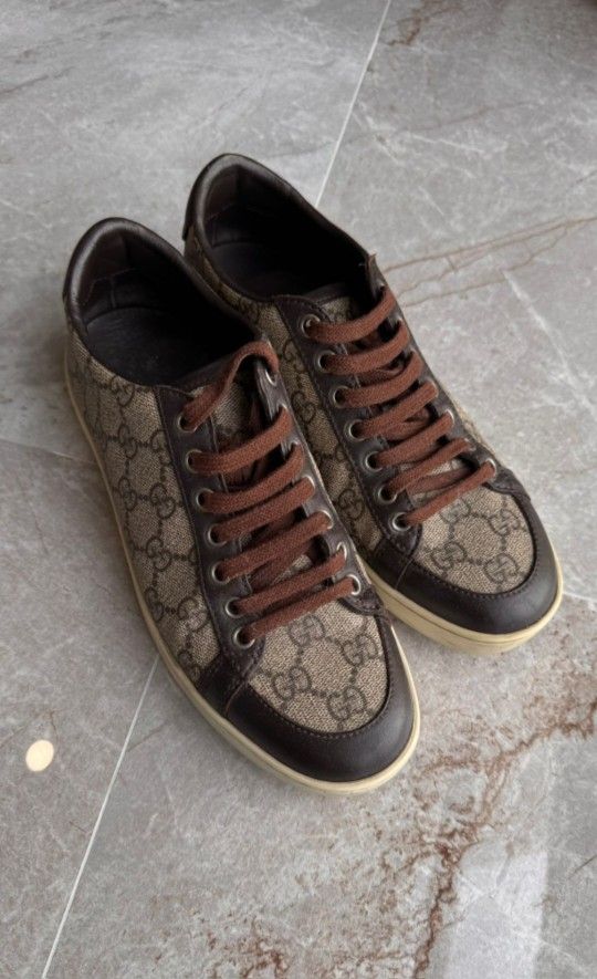 Gucci Tessuto GG Supreme Monogram Ebony Women's US 6 EUR 36.5 Sneakers