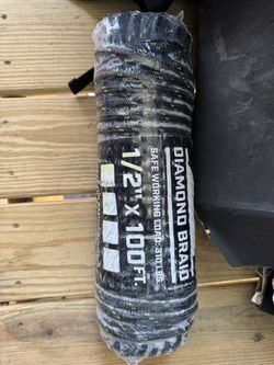 🧵 Heavy-Duty Diamond Braid Rope – 1/2 in. x 100 ft – NEW in Wrap