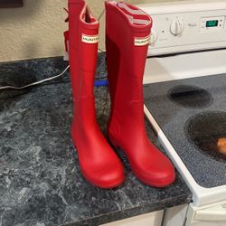 Hunter Size 8 Red Rain Women’s Boots