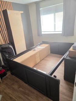 Full size bed frame.