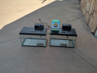 Two 5-gallon aquariums