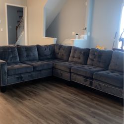 Luxury Grey Sectional Couch