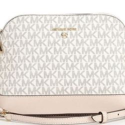 Michael Kors Jet Set Charm Large Dome Crossbody Vanilla/ Soft Pink