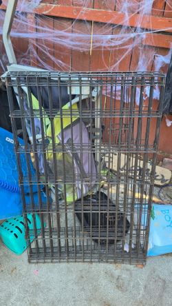 Metal dog kennel fence